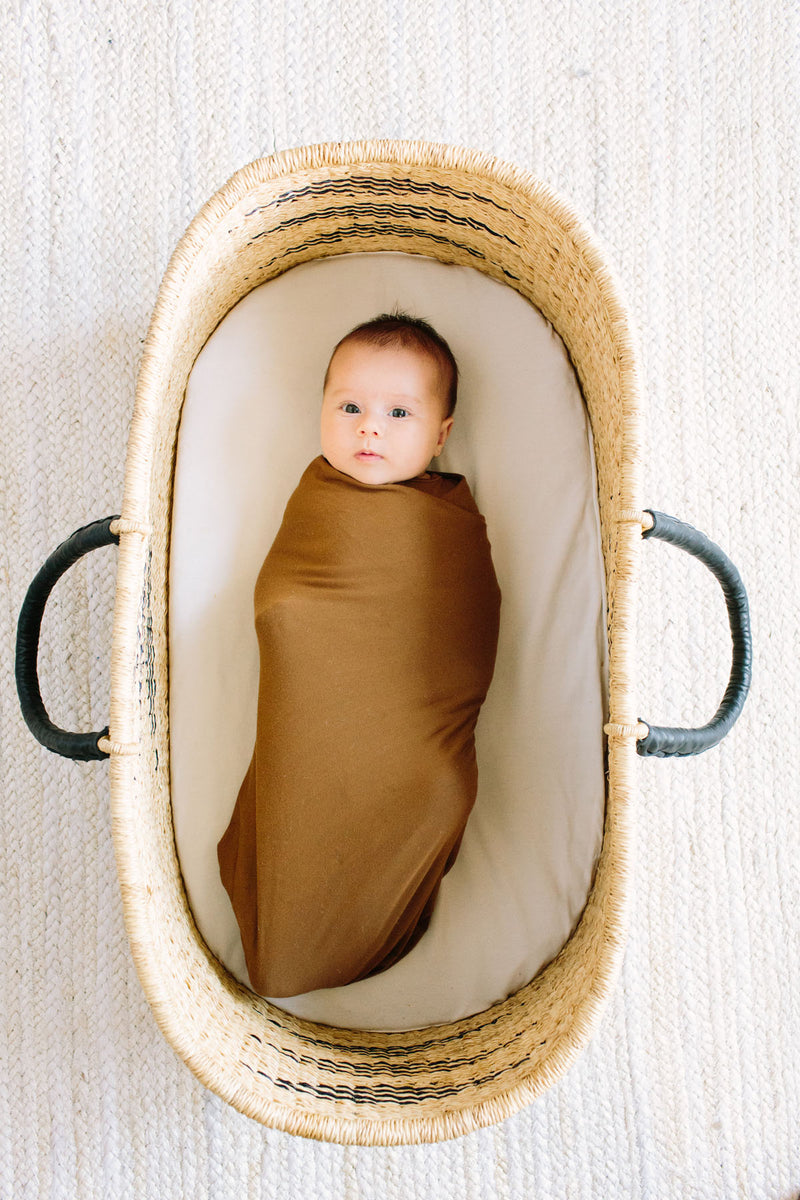 Camel | SWADDLE - Dwell and Slumber house dress gold snaps