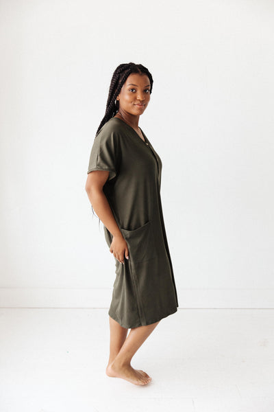 Cocoon dress with pockets sale