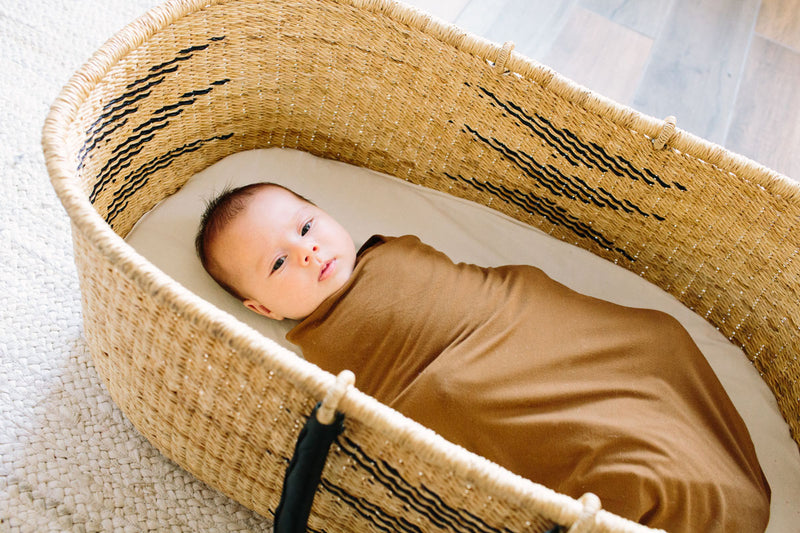 Camel | SWADDLE - Dwell and Slumber house dress gold snaps
