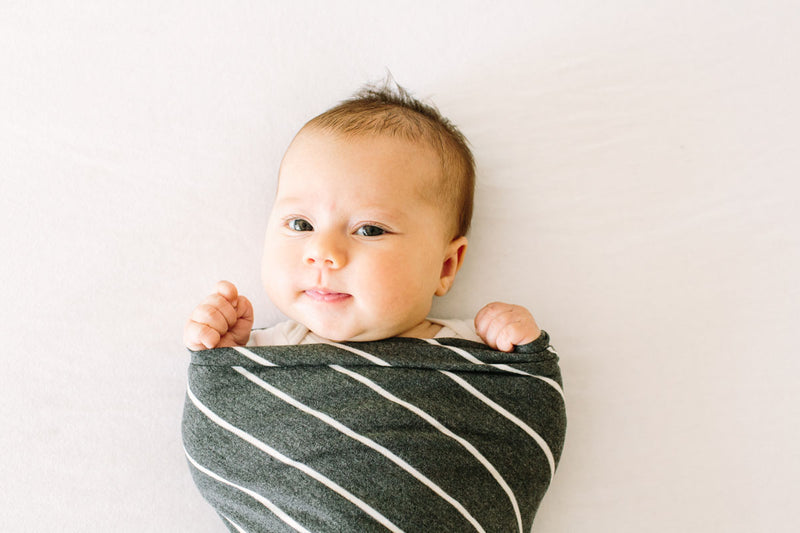 London Stripe | SWADDLE - Dwell and Slumber house dress gold snaps
