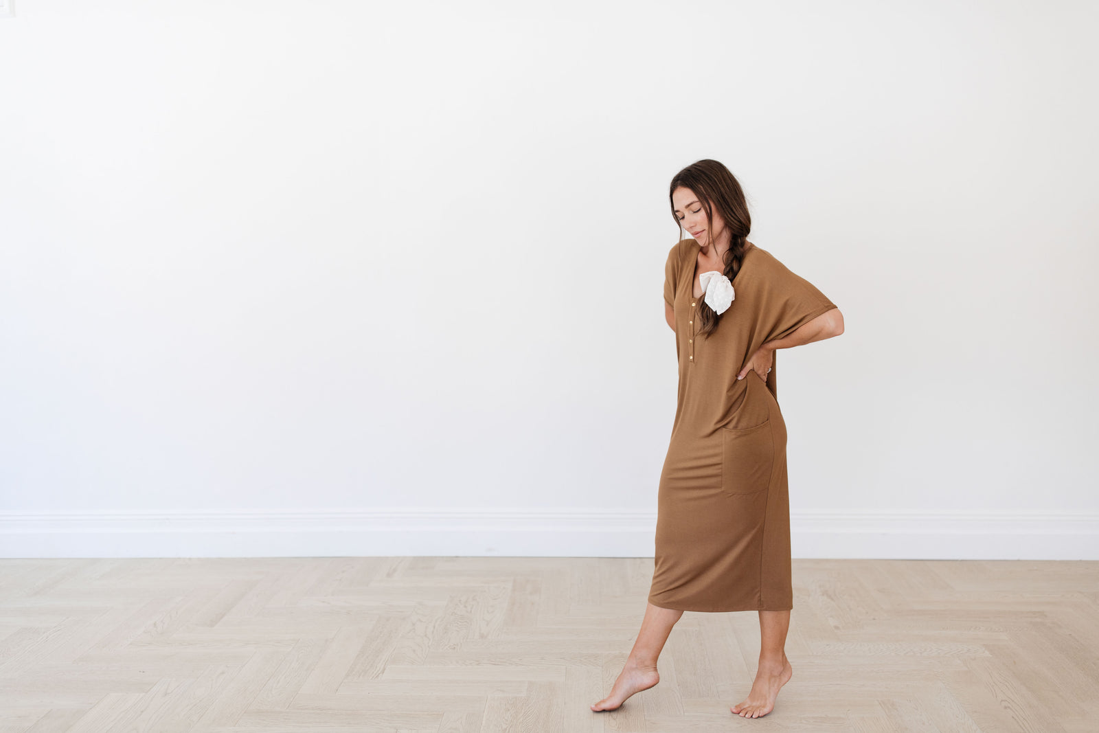 Camel | Cocoon Xs/S | Dwell + Slumber | Modern House Dress