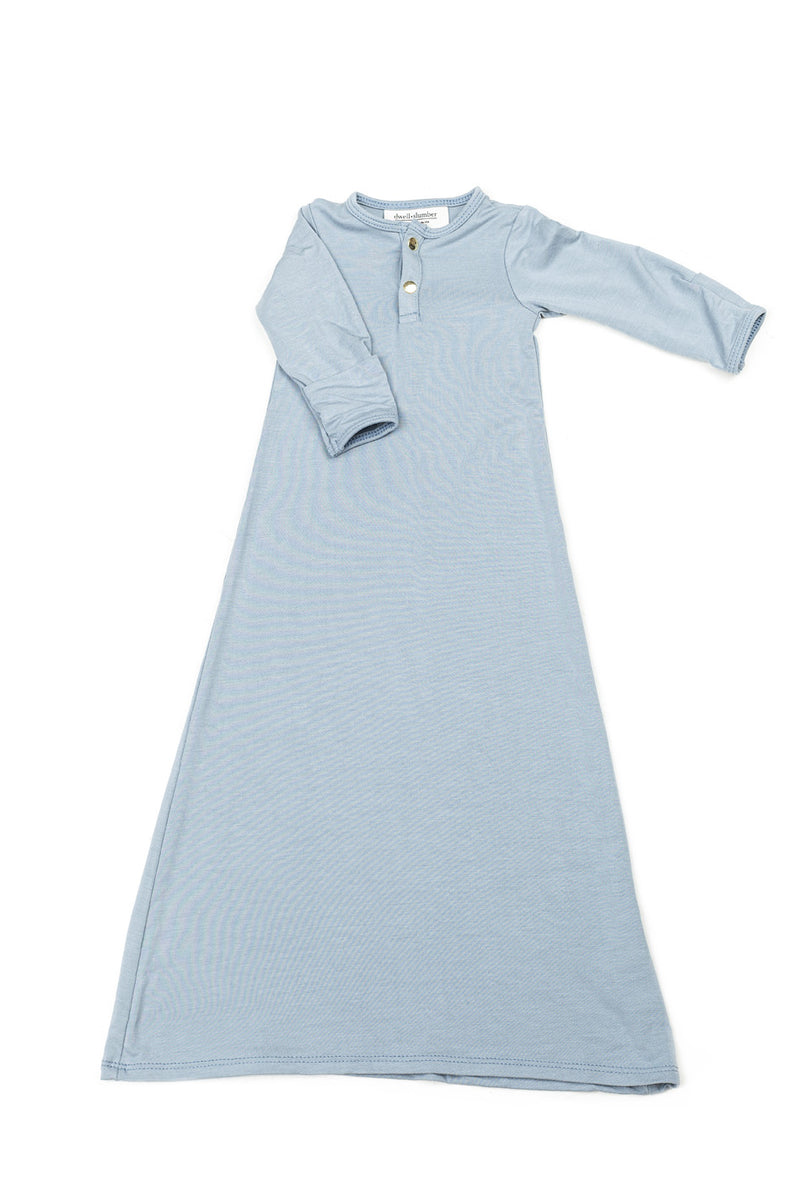 Chambray | BABY - Dwell and Slumber house dress gold snaps