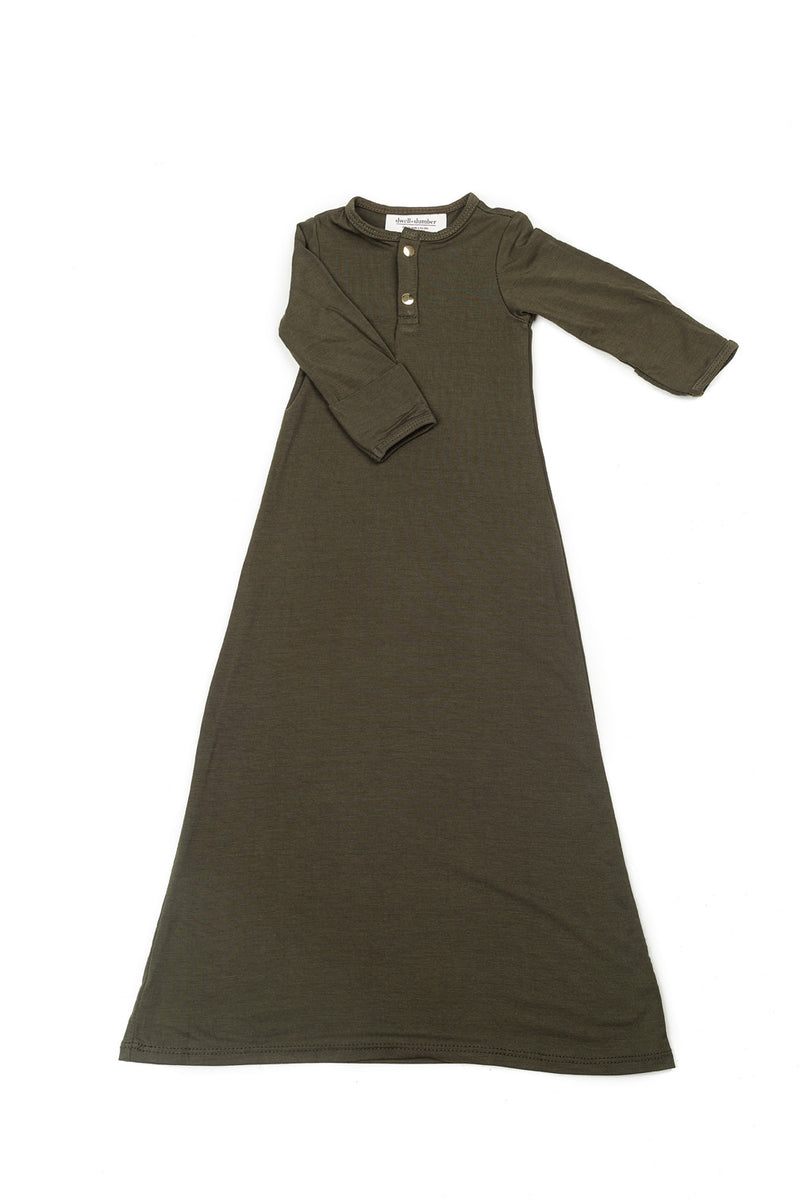 Olive | BABY - Dwell and Slumber house dress gold snaps
