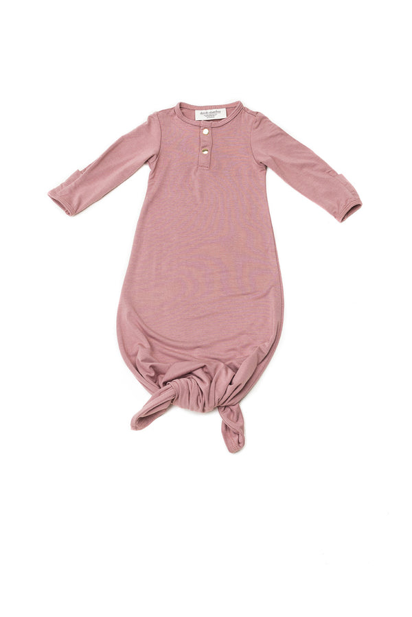 Mauve | BABY - Dwell and Slumber house dress gold snaps